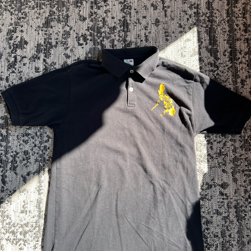 Casual Black and Yellow Button Down Shirt